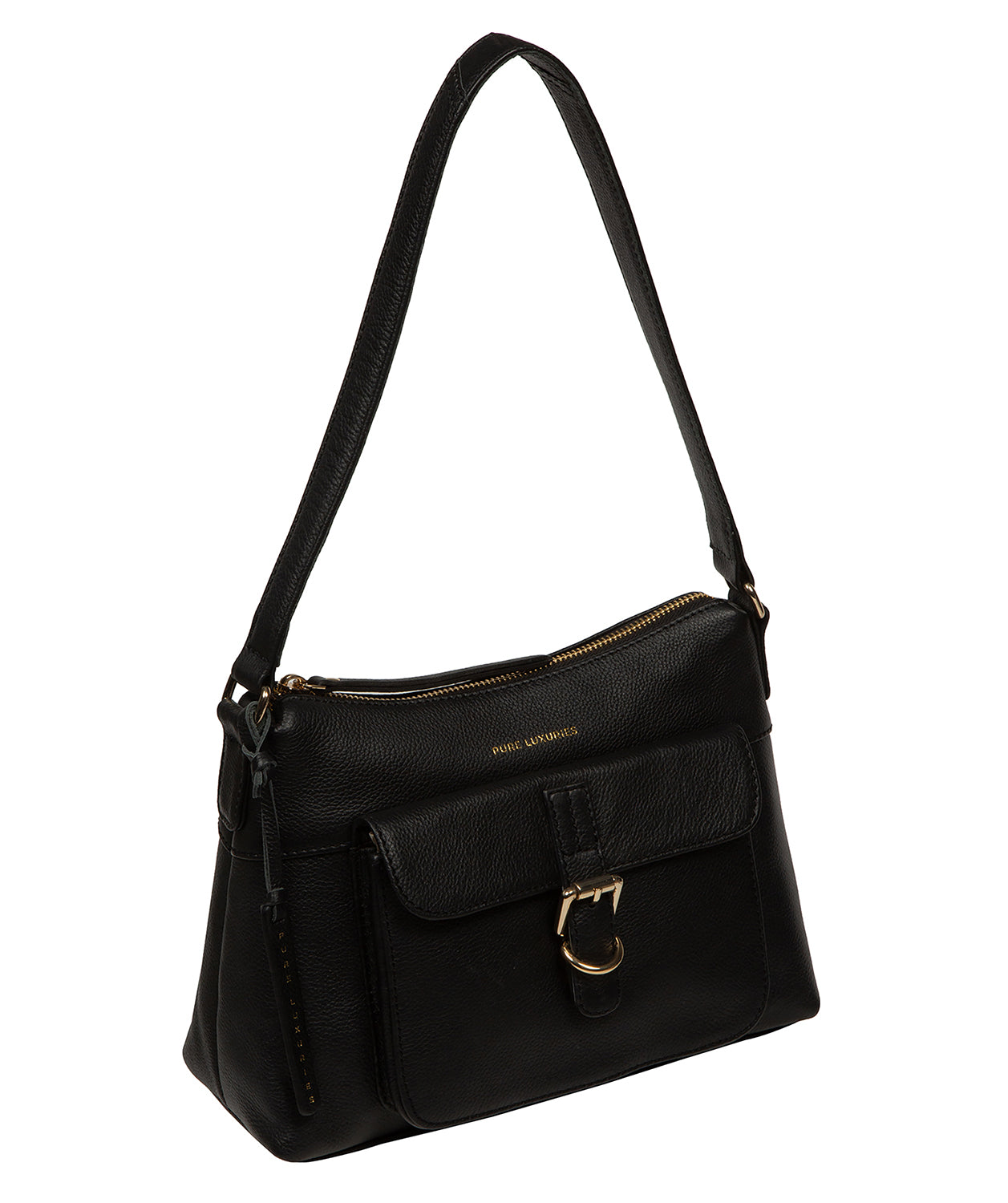 'Lambourne' Black Leather Grab Bag