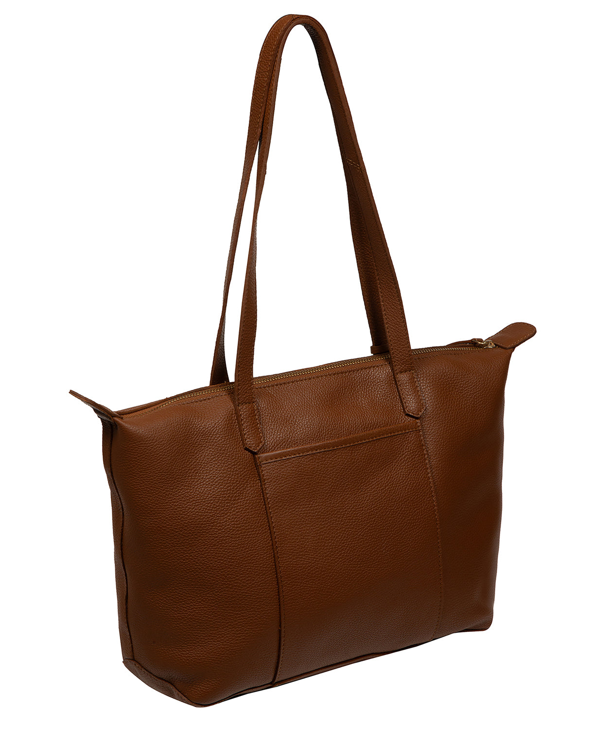 'Niva' Rich Tan Leather Tote Bag