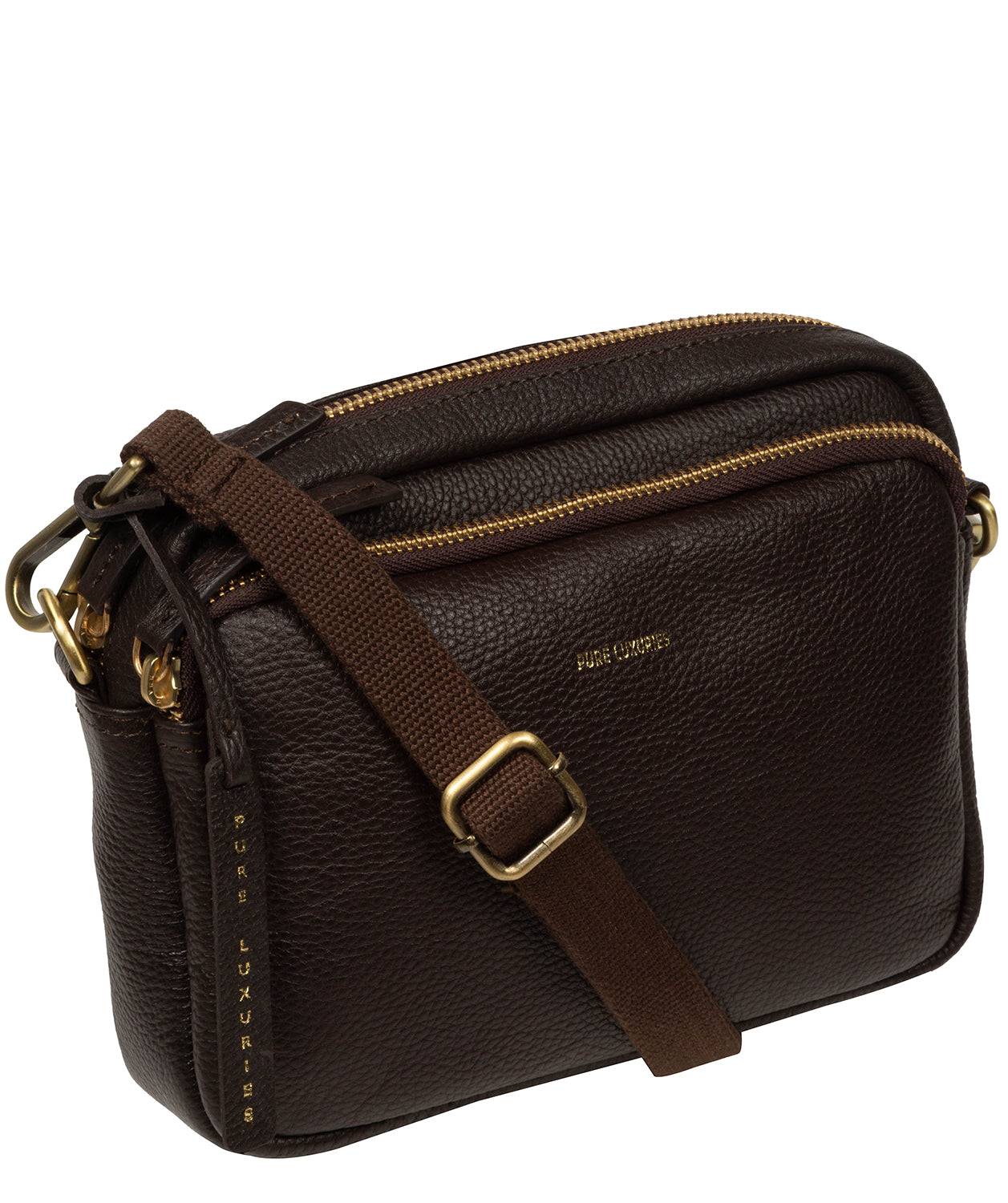 Back exterior pocket with secure zip closure