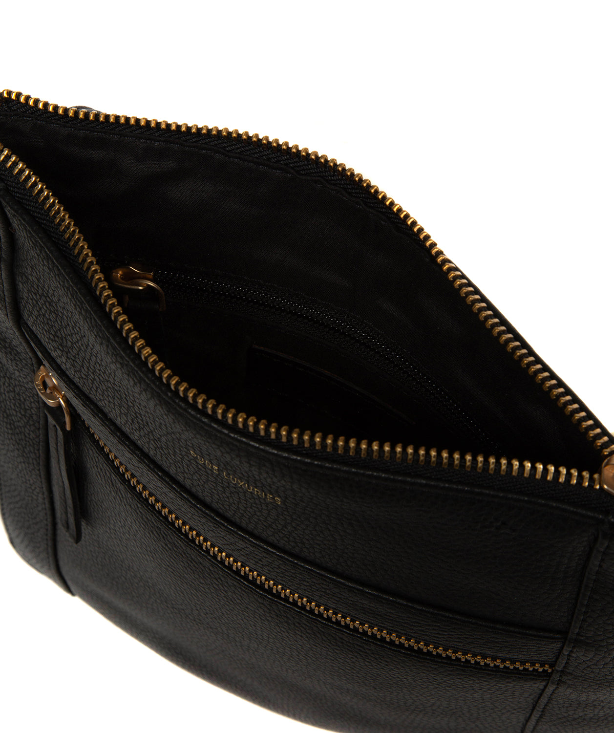 'Wren' Black Leather Cross Body Bag