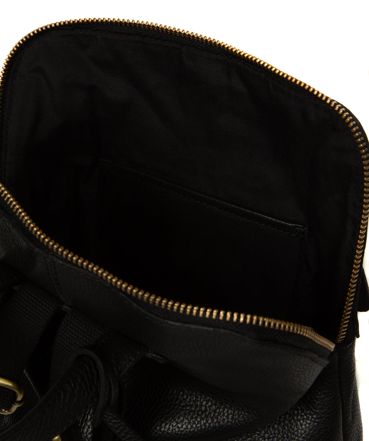 'Anouk' Black Leather Backpack
