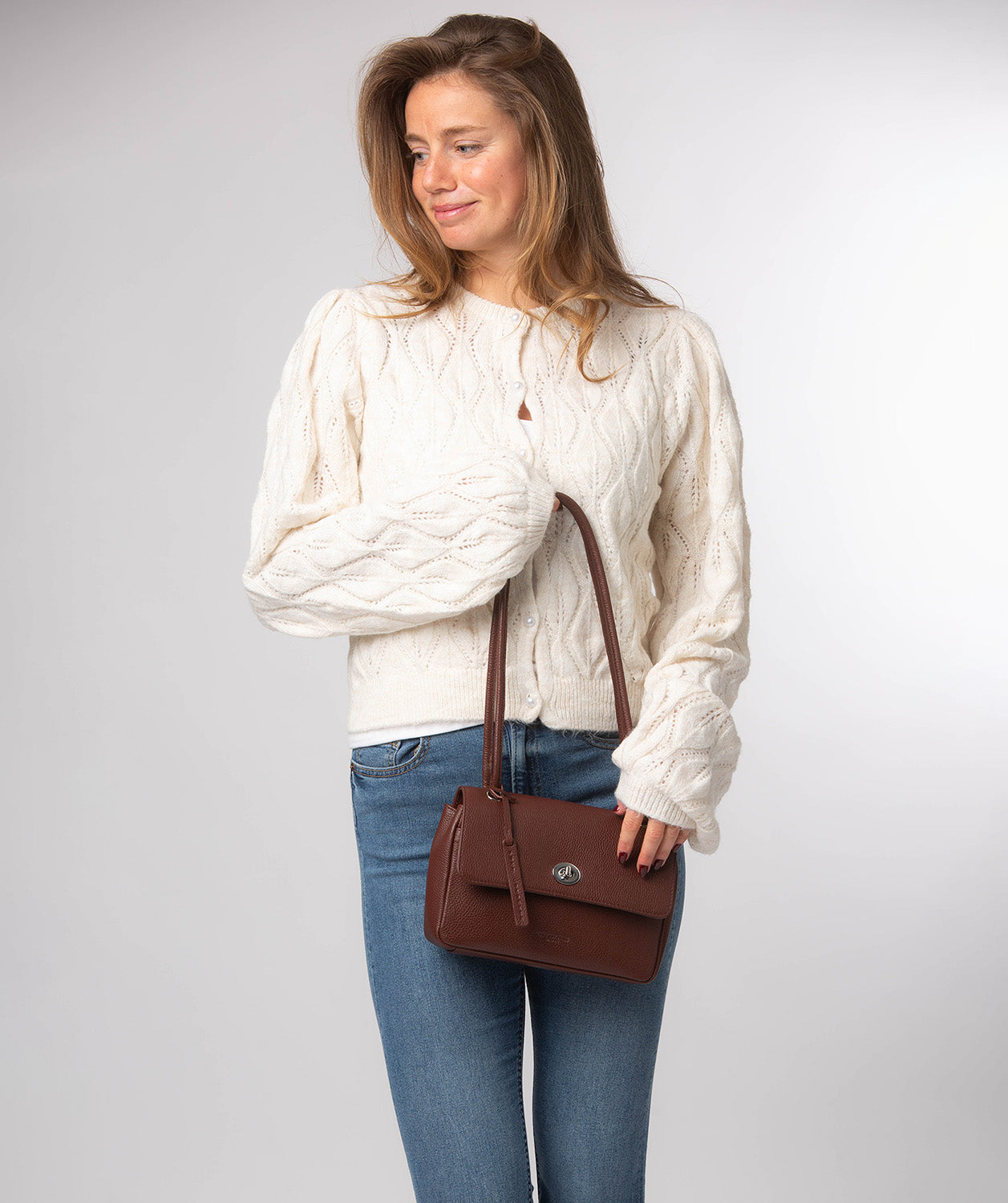 Elka evening bag styled with formal evening wear