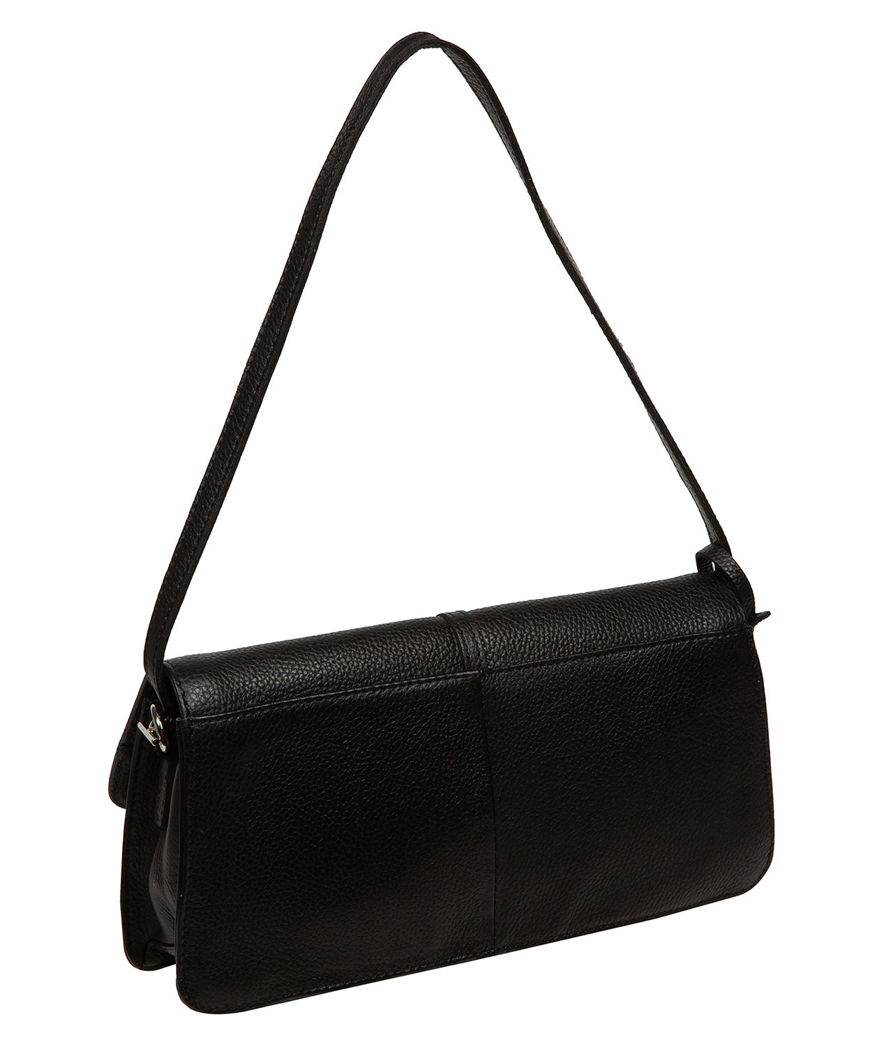 'Sabina' Black Leather Grab Bag