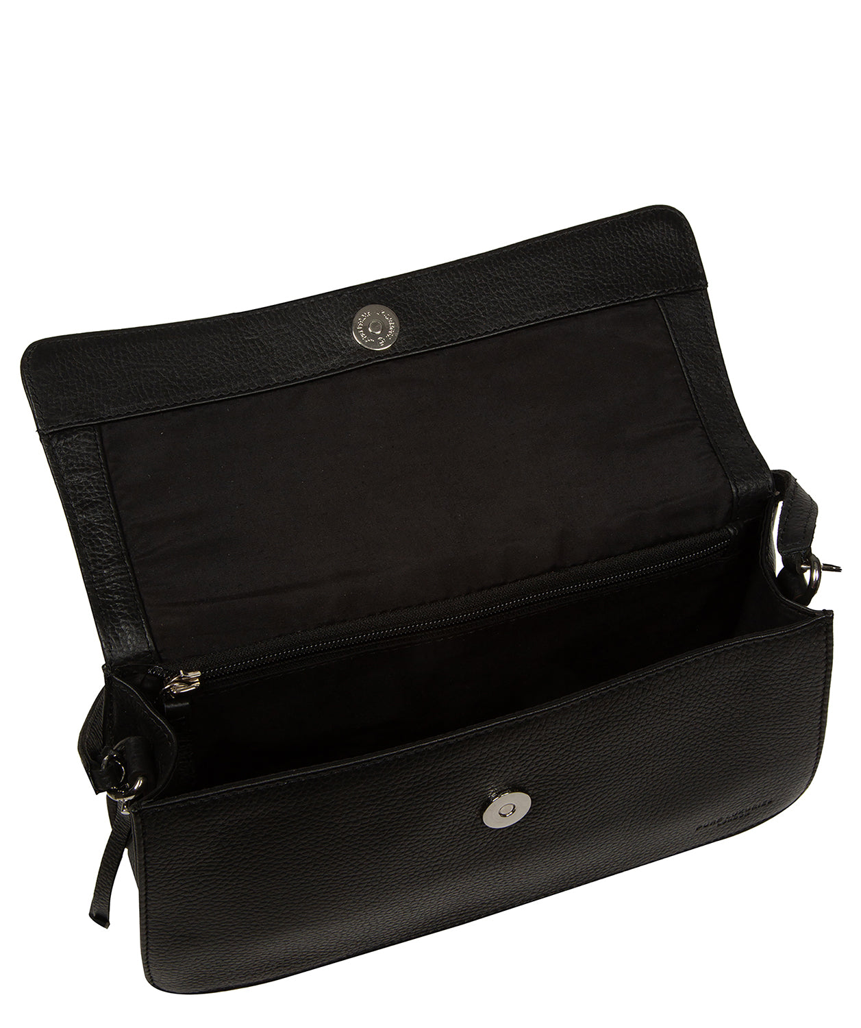 'Sabina' Black Leather Grab Bag