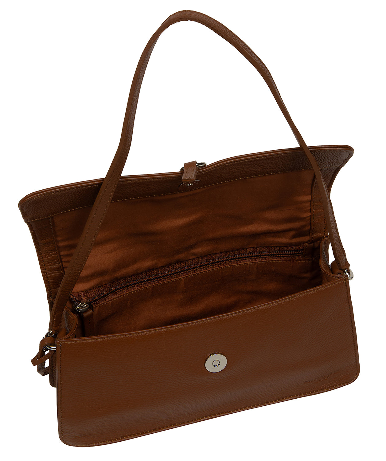 'Sabina' Rich Tan Leather Grab Bag