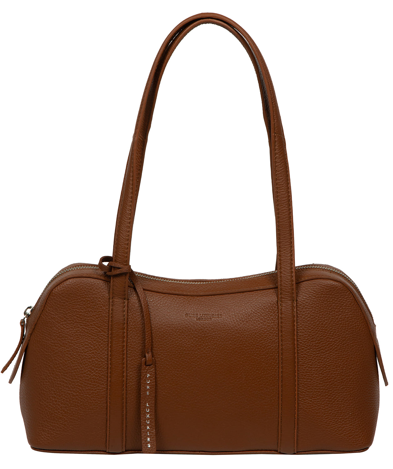 'Cleo' Rich Tan Leather Evening Handbag