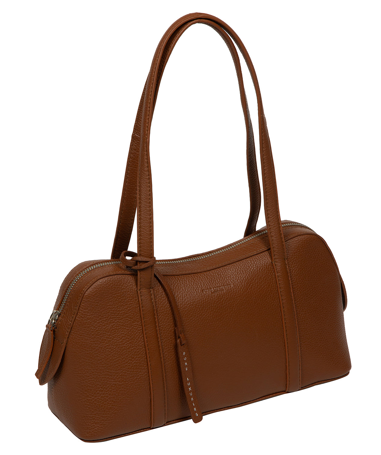 'Cleo' Rich Tan Leather Evening Handbag