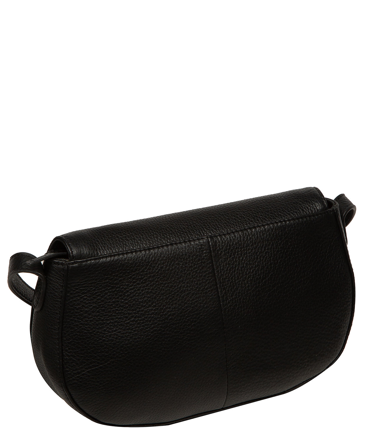 'Alodia' Black Leather Cross Body Bag