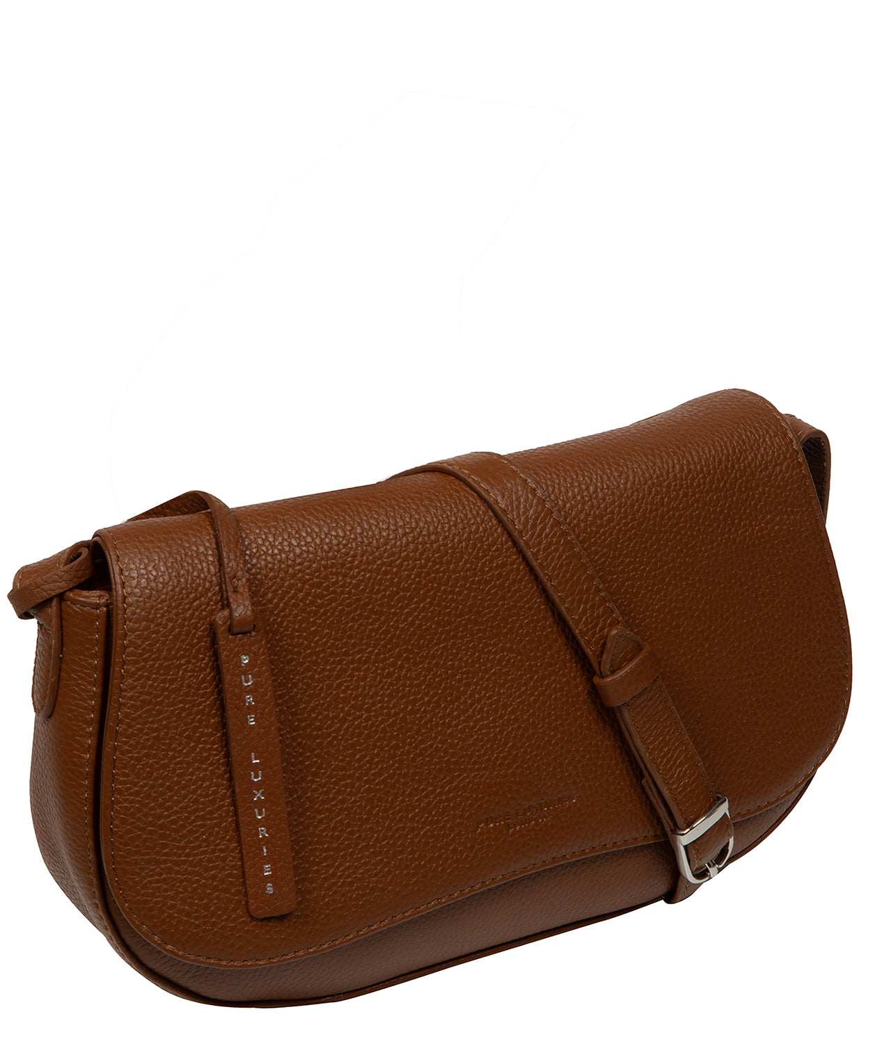 'Alodia' Rich Tan Leather Cross Body Bag