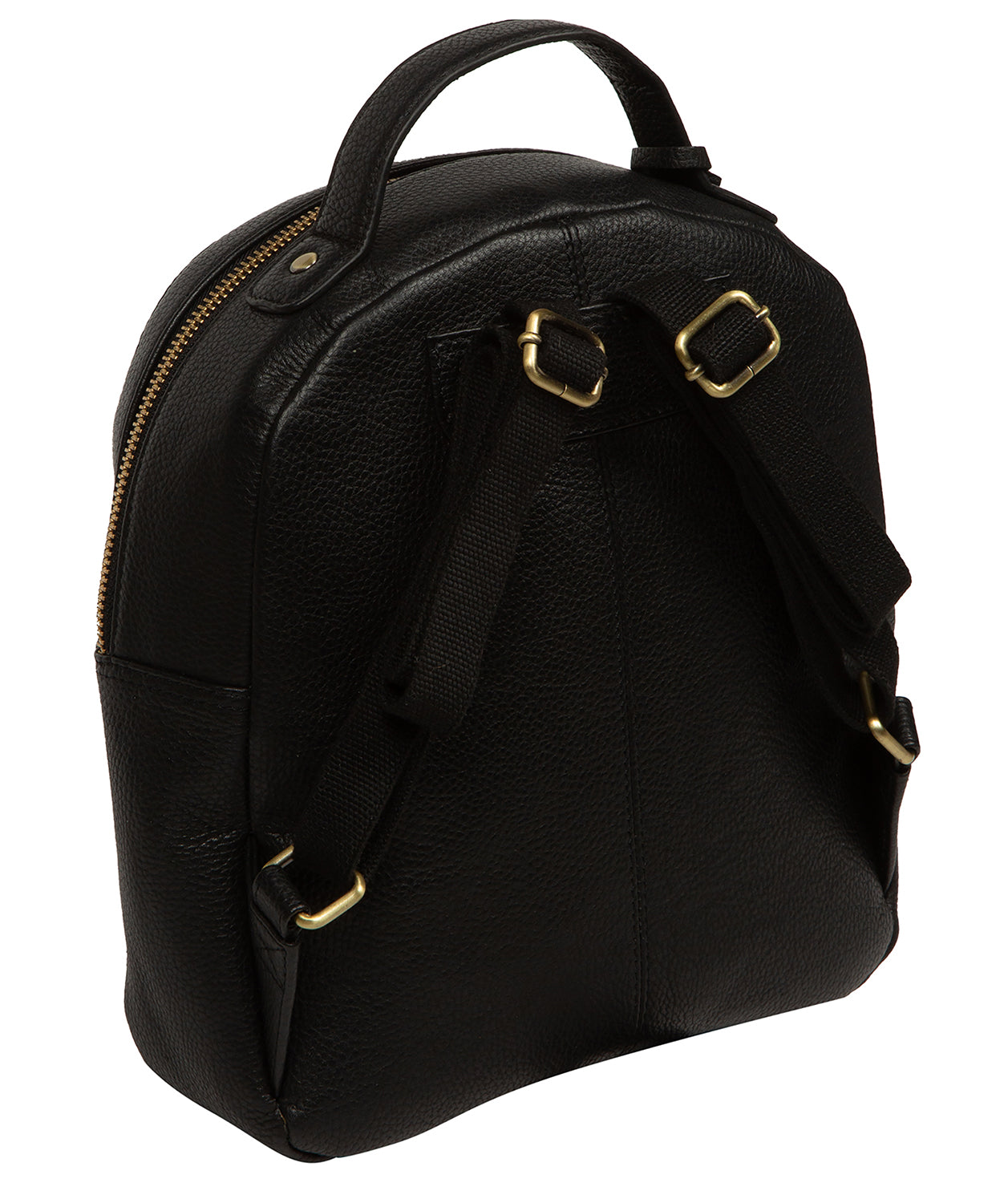 'Sophia' Black Leather Backpack