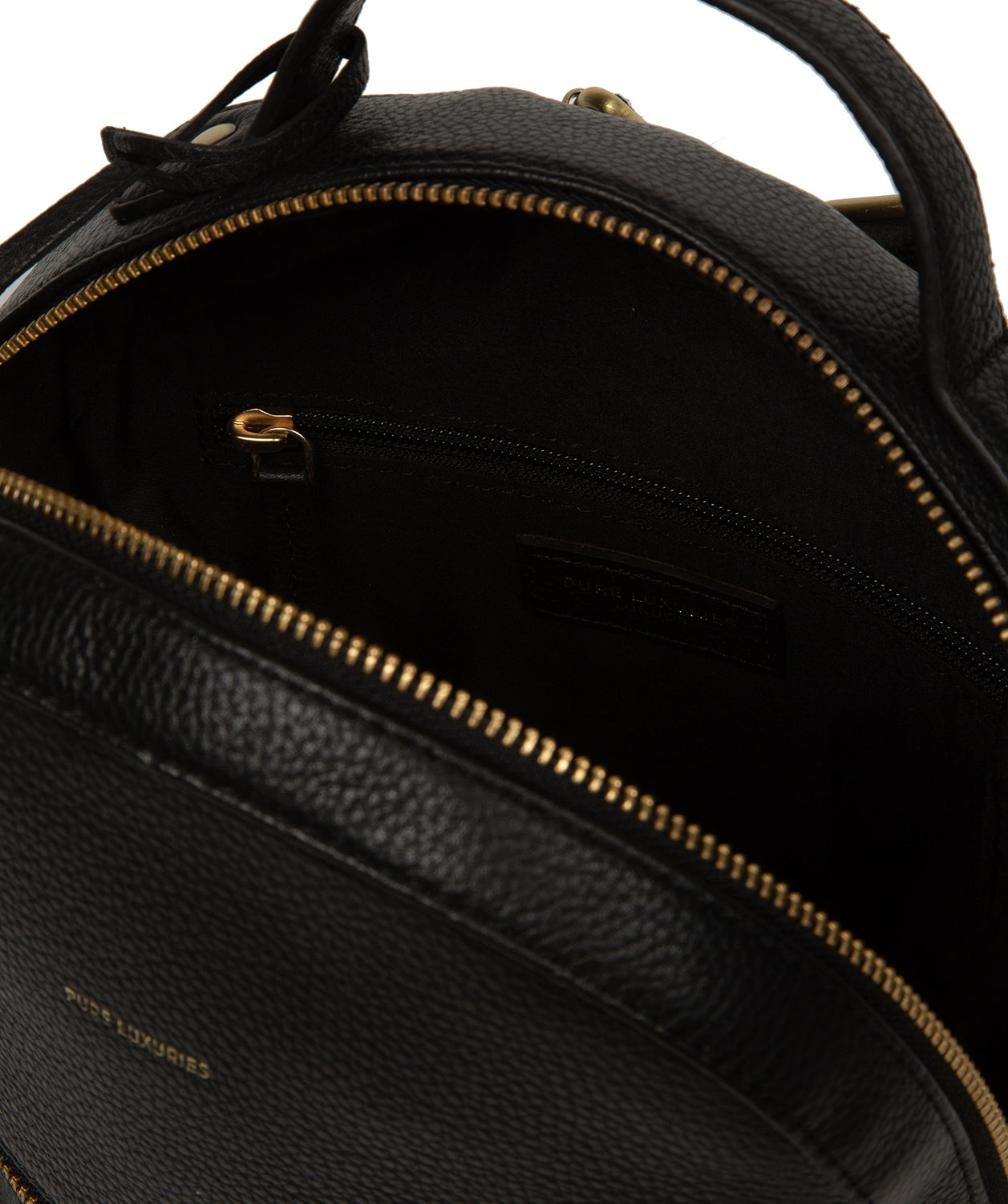 'Sophia' Black Leather Backpack