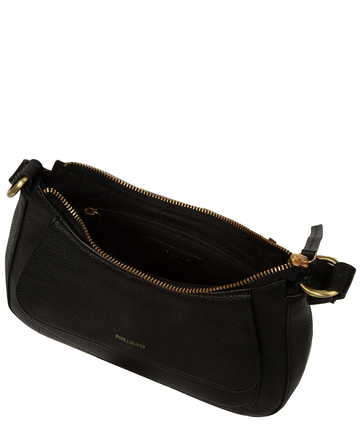 'Calista' Black Leather Grab Bag