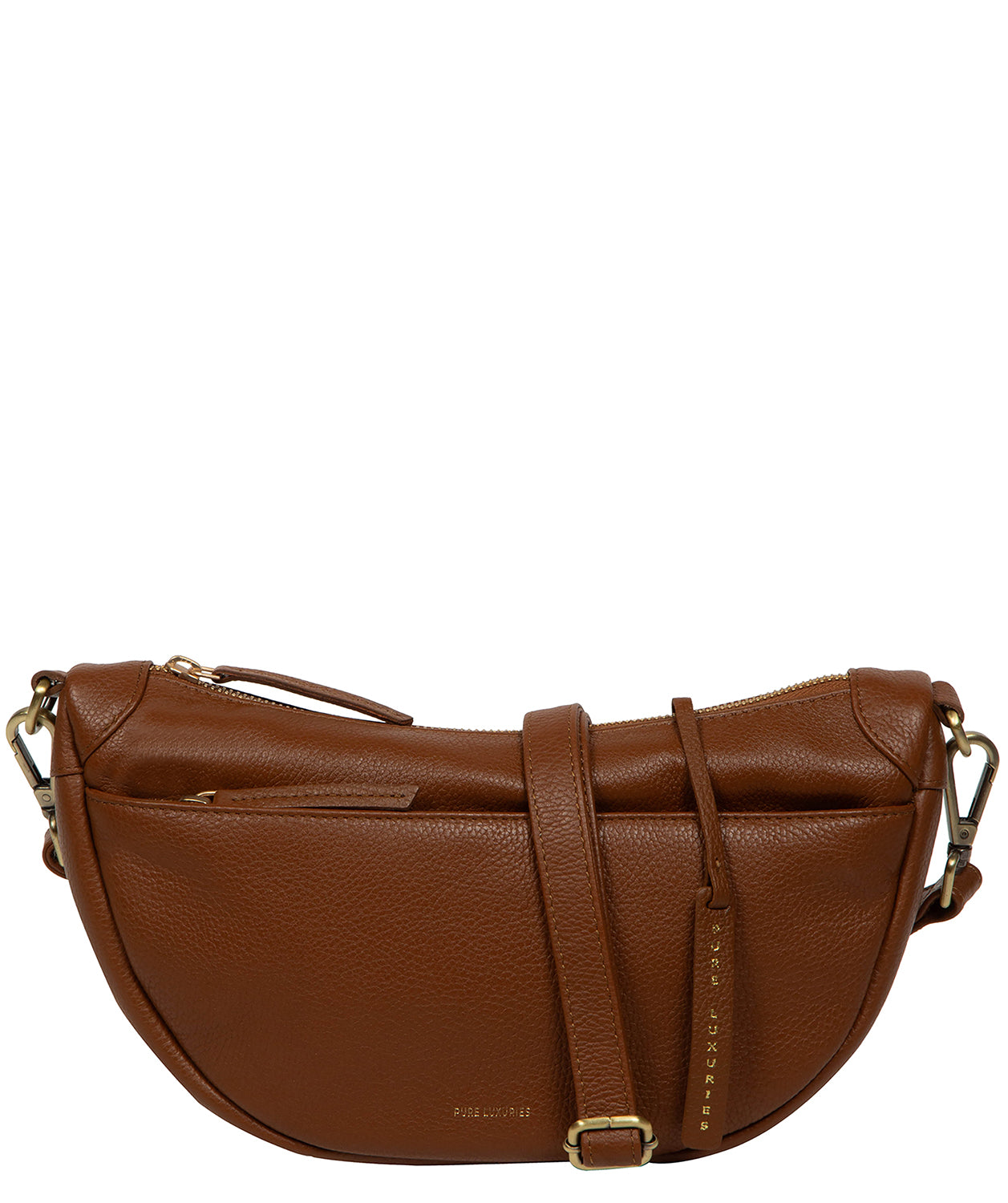 'Melisande' Rich Tan Leather Cross Body Bag