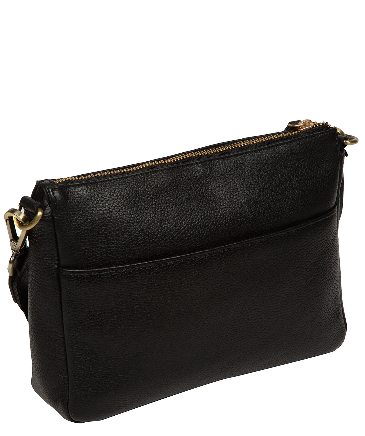 'Celestine' Black Leather Cross Body Bag