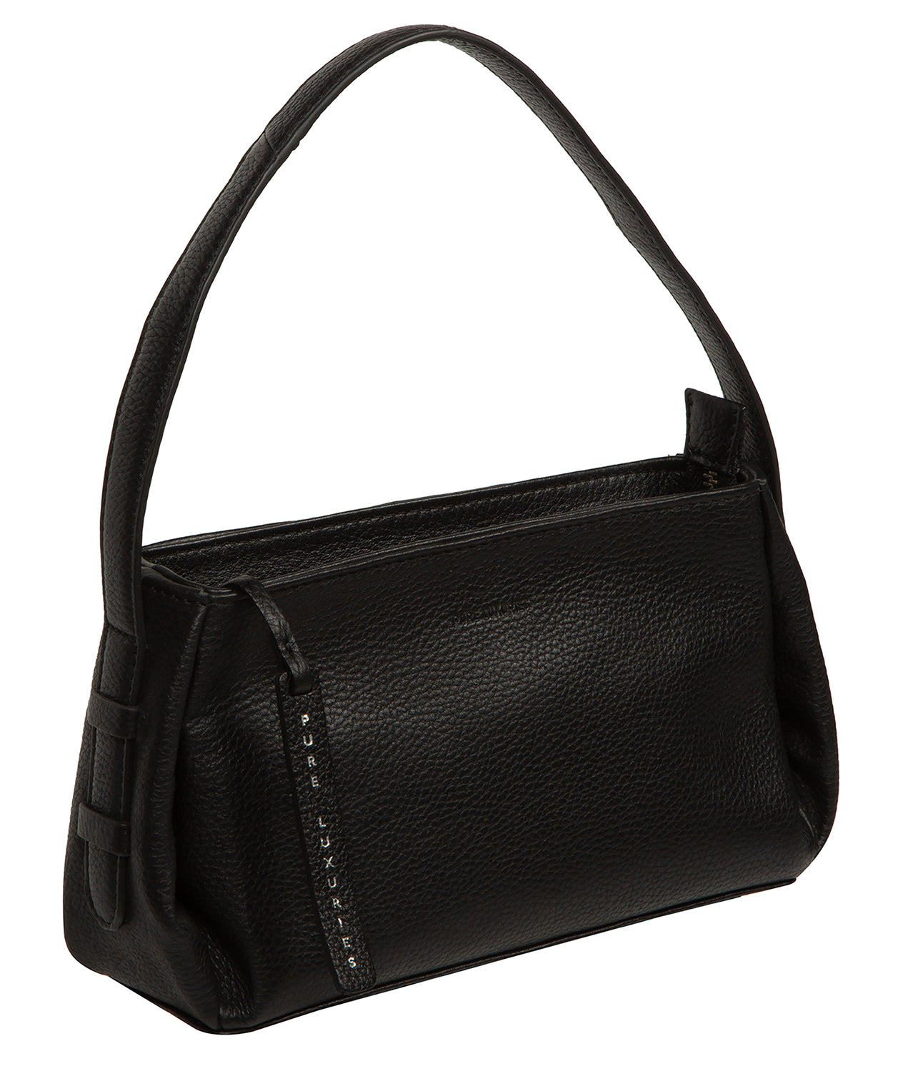 'Rosamund' Black Leather Grab Bag