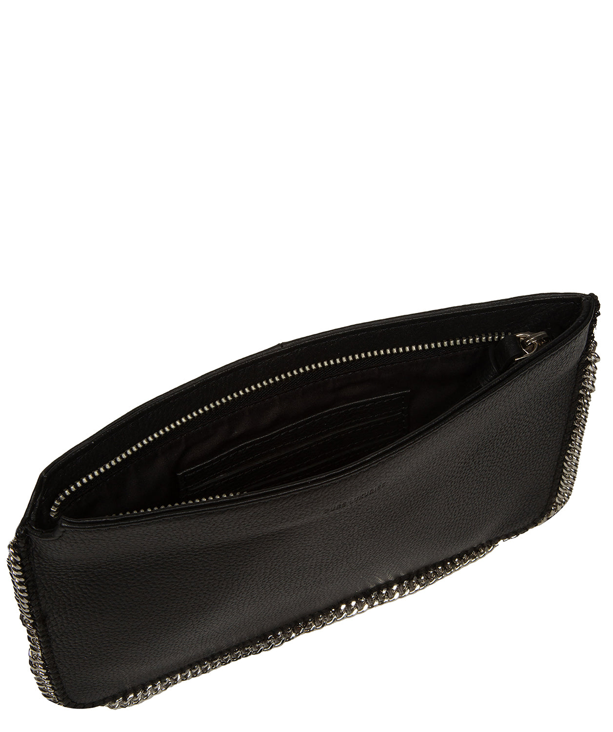 'Adelaide' Black Leather Evening Bag