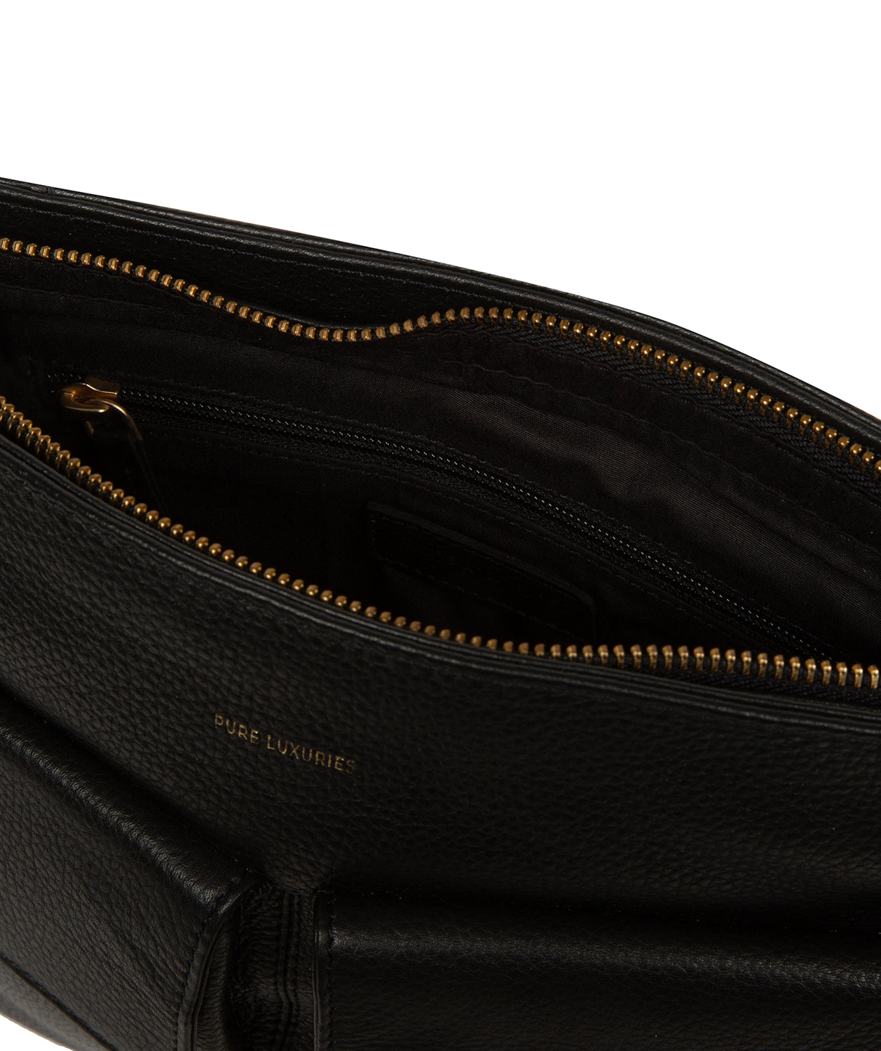 'Elodie' Black Leather Cross Body Bag