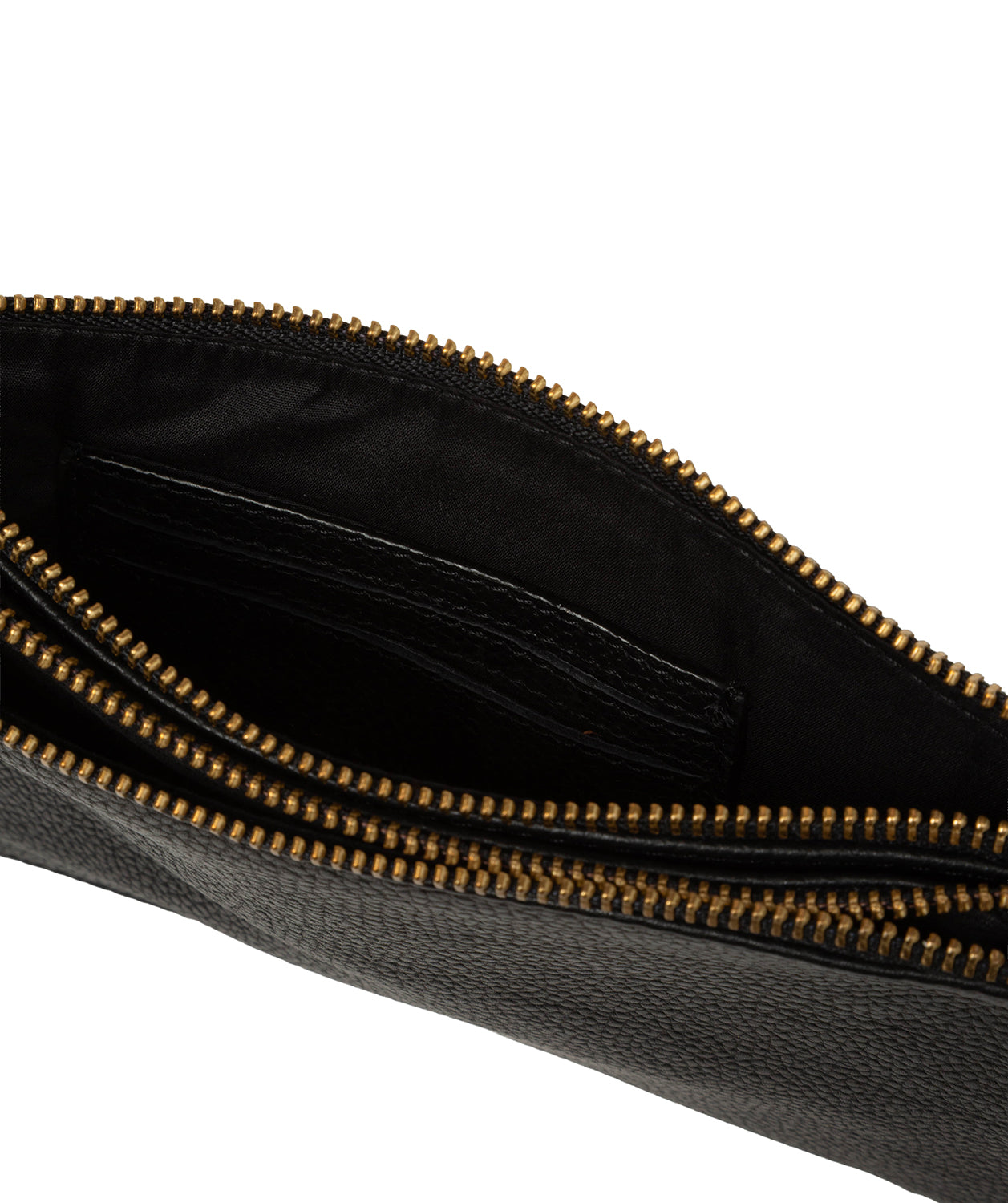 'Eleanor' Black Leather Clutch Bag