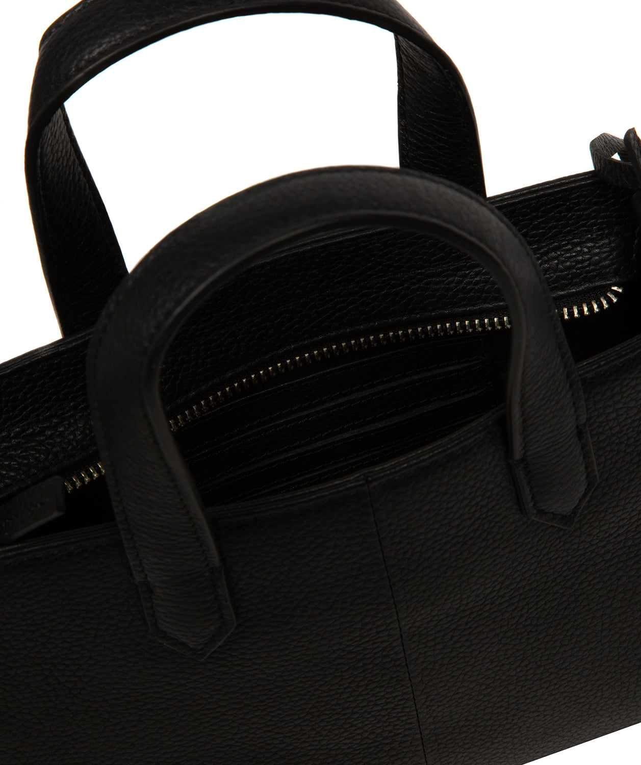 'Tatiana' Black Leather Cross Body Mini Grab Bag