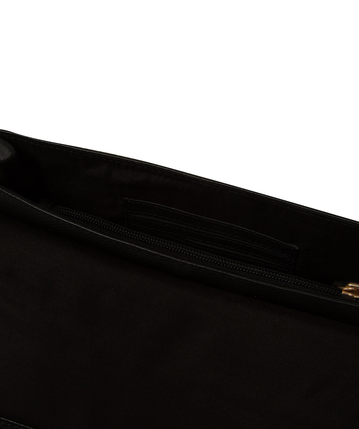 'Clarissa' Black Leather Clutch Bag