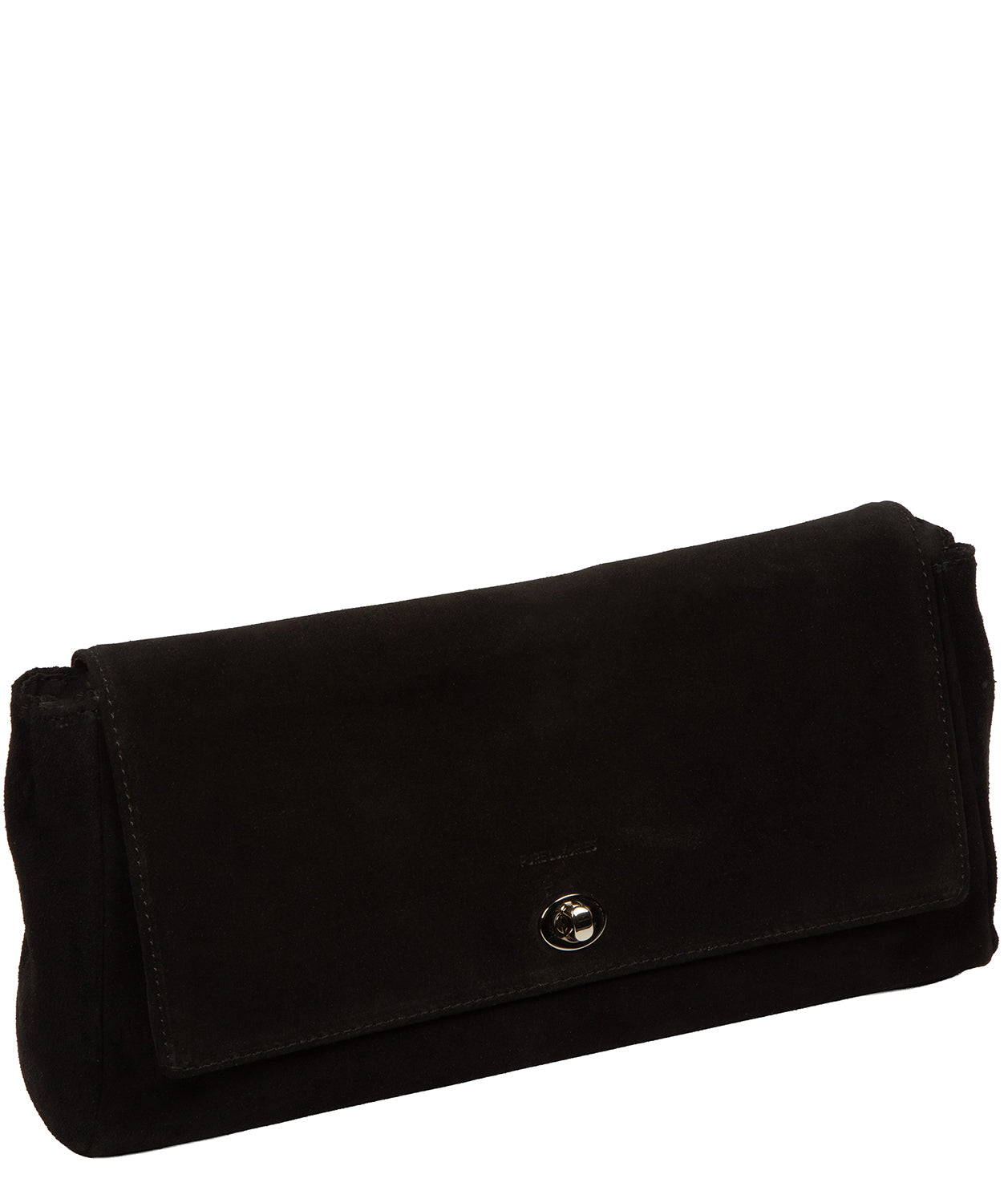 Hope clutch bag blind embossed logo detail