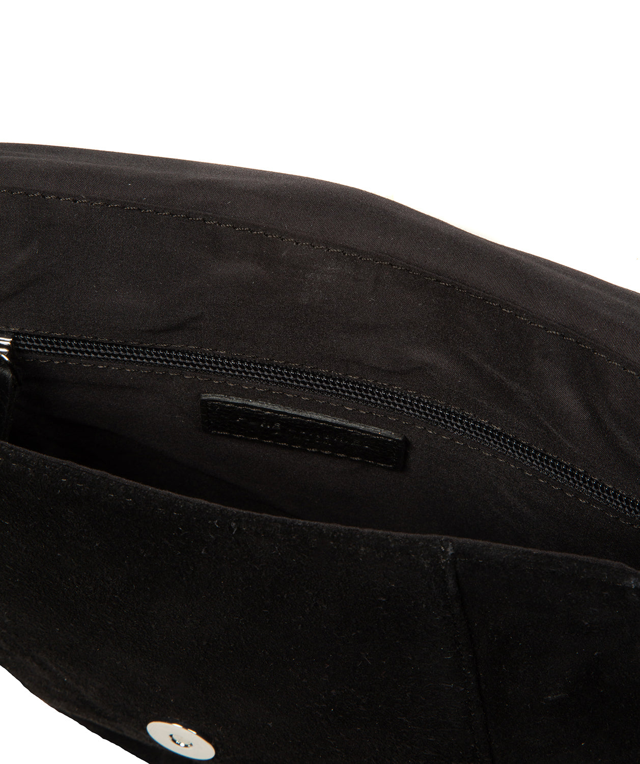 Adjustable leather shoulder strap and silver hardware