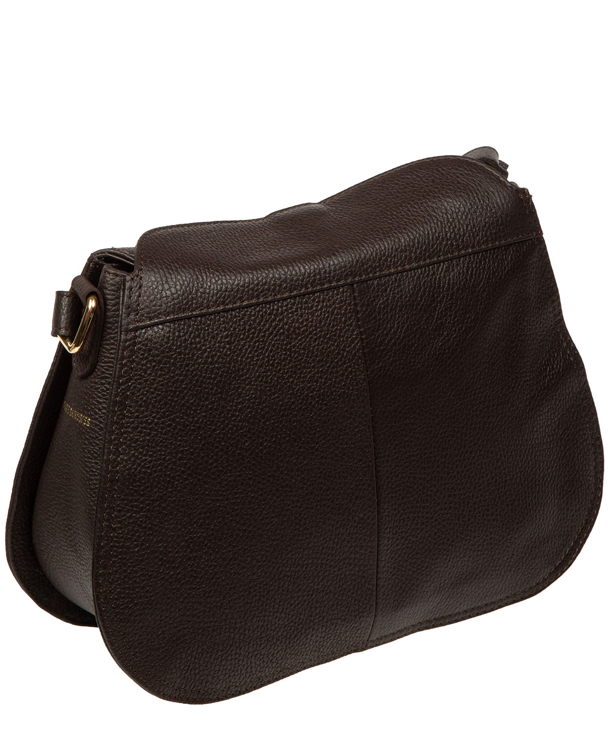 Soraya bag side profile showing bell-shaped structure