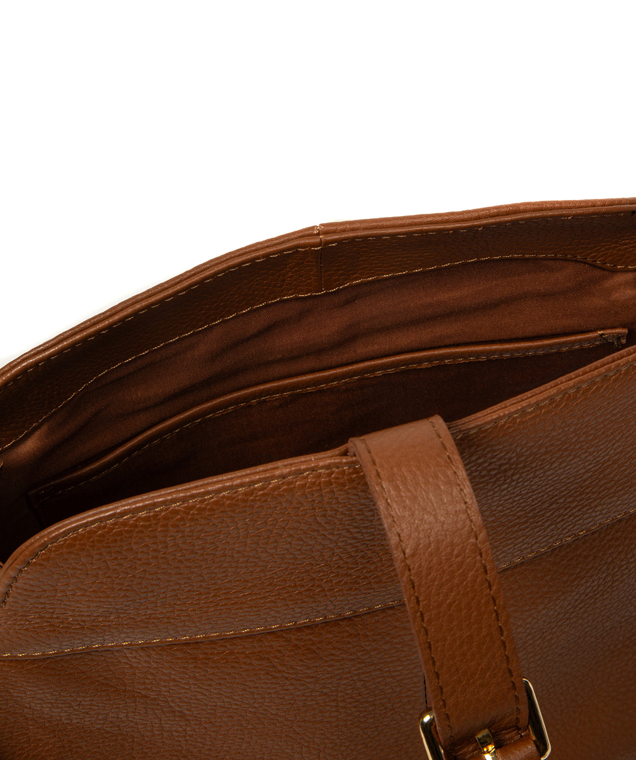 Mock buckle detail on front flap