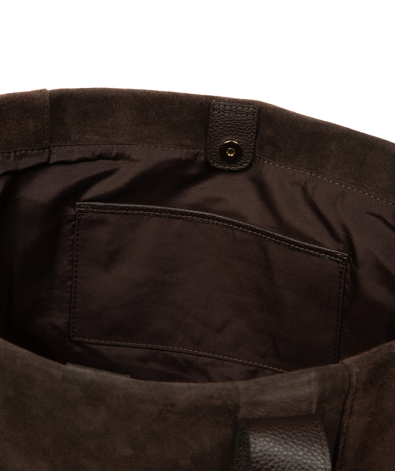 Belinda tote bag full view showing suede texture and finish