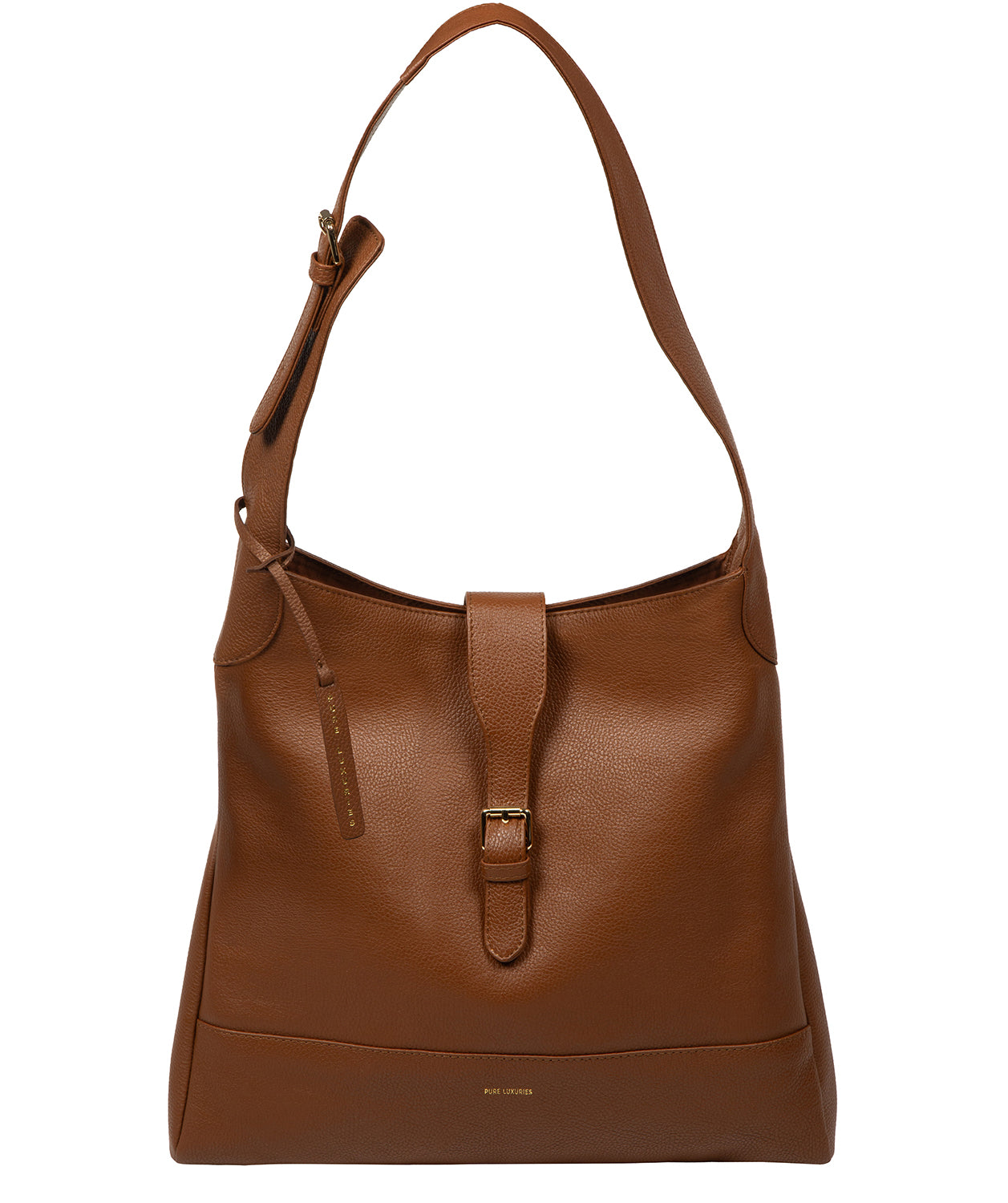 Rowena shoulder bag with fold-over strap and mock buckle detail