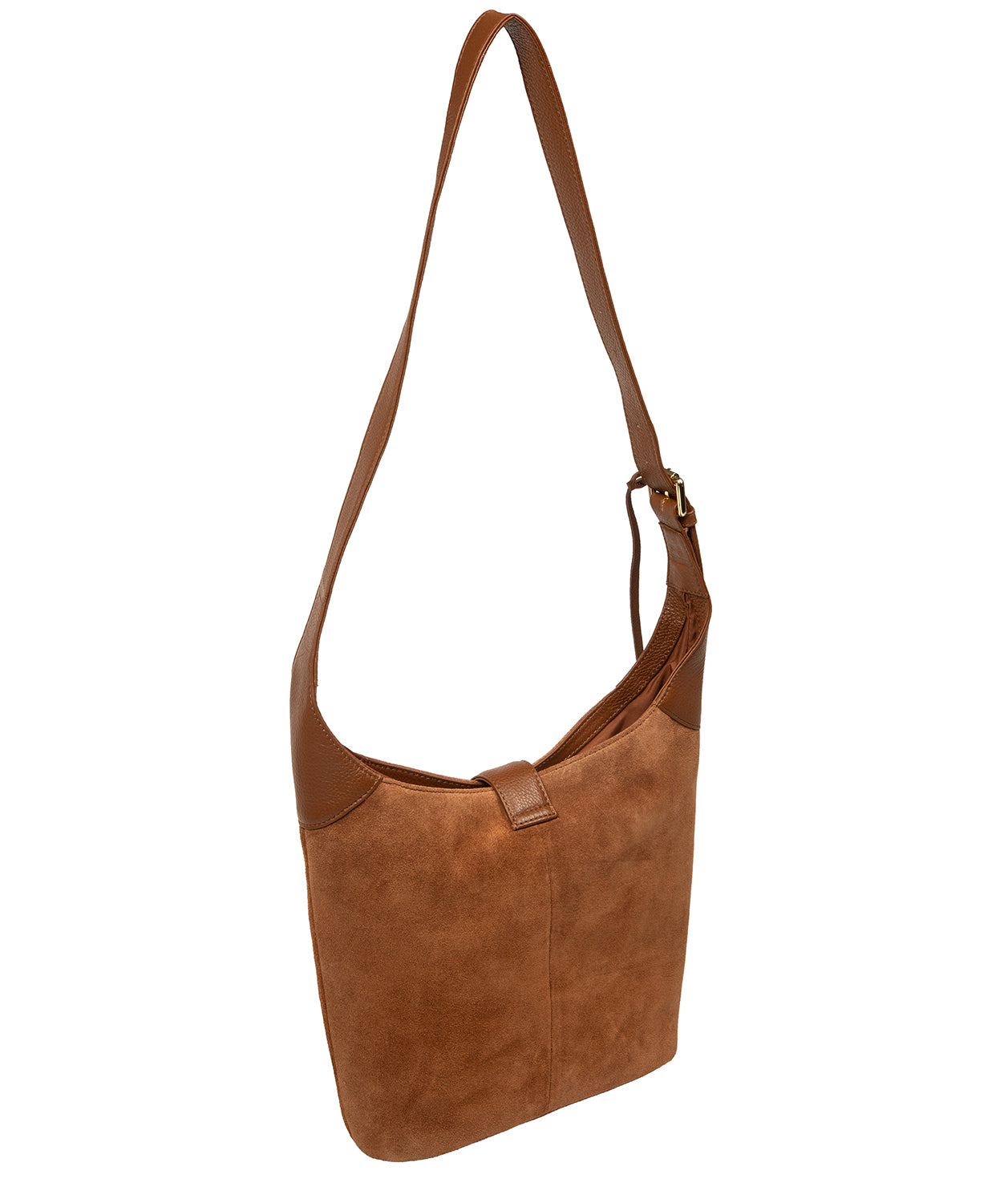 Tan suede leather texture and pebble grain detail