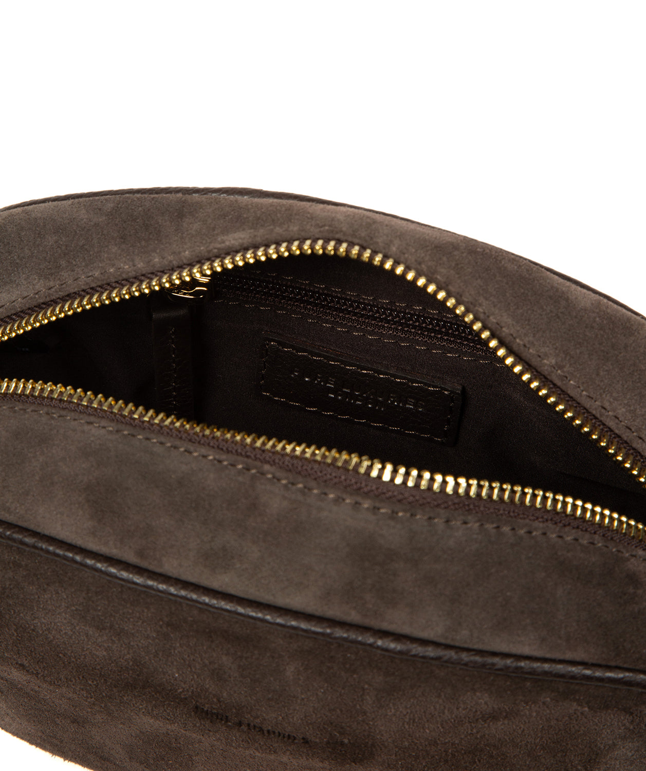 Adjustable detachable leather shoulder strap detail
