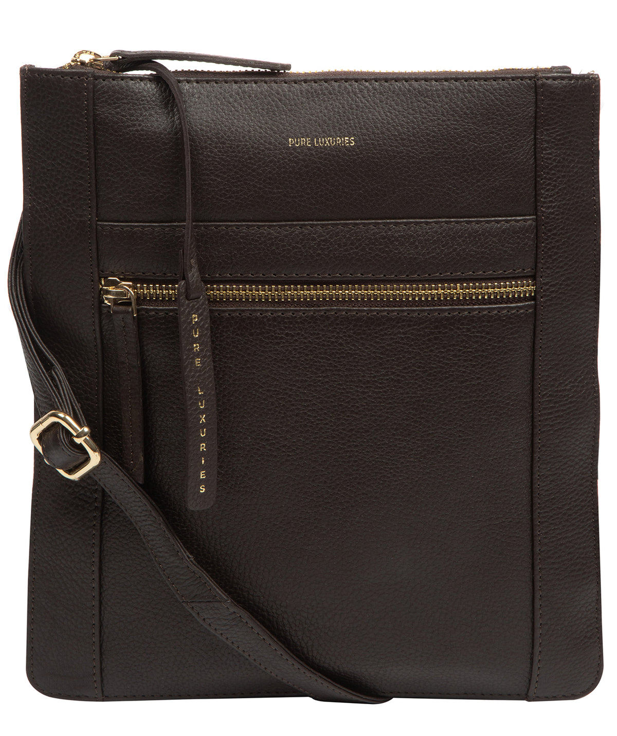 'Wren' Espresso Leather Cross Body Bag