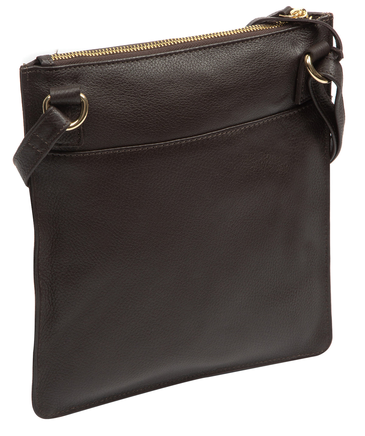 'Wren' Espresso Leather Cross Body Bag