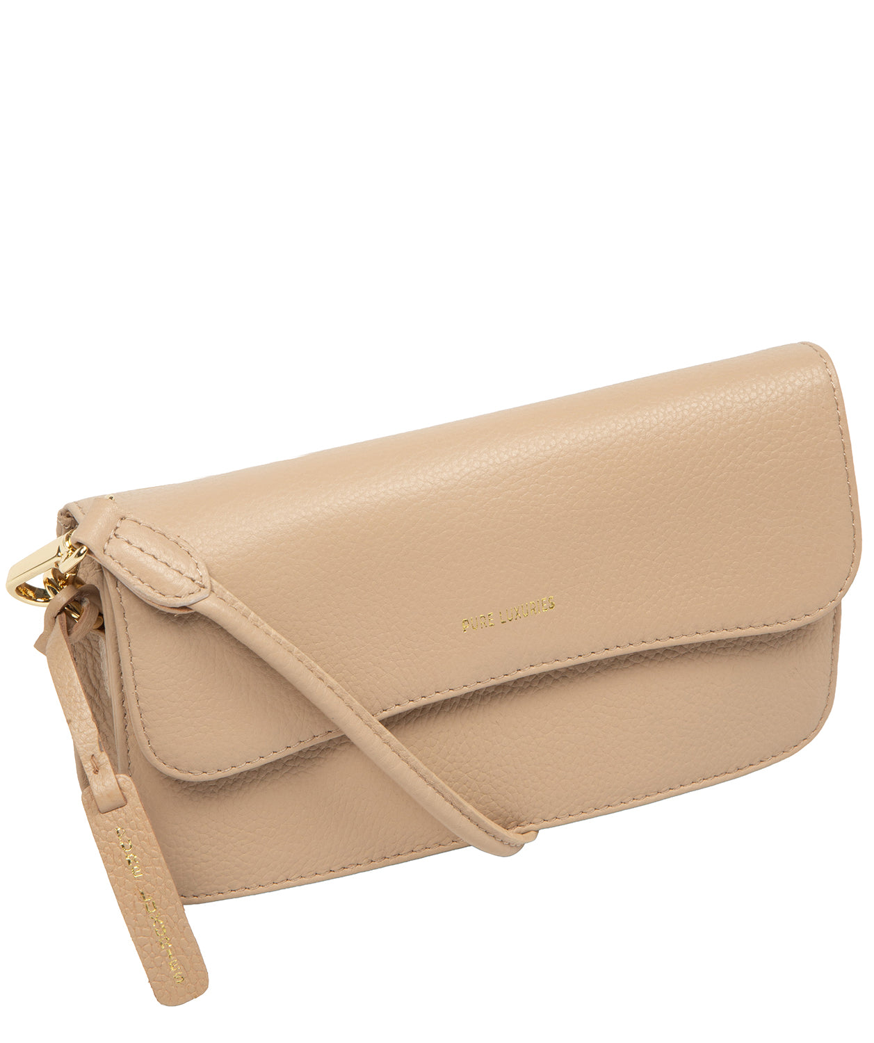 Millie mini crossbody bag side profile with metal fittings