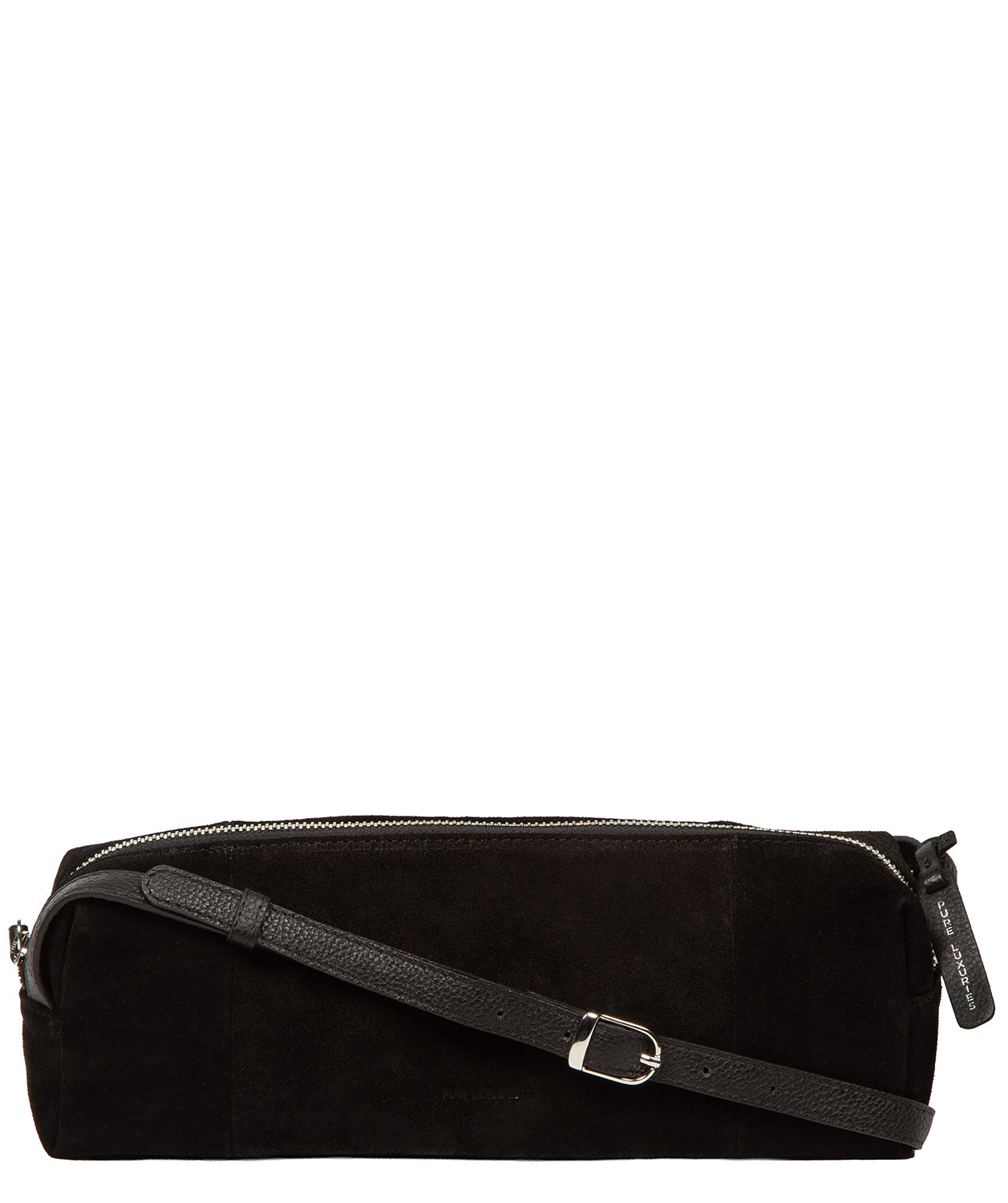Margot mini grab bag side profile with adjustable leather strap