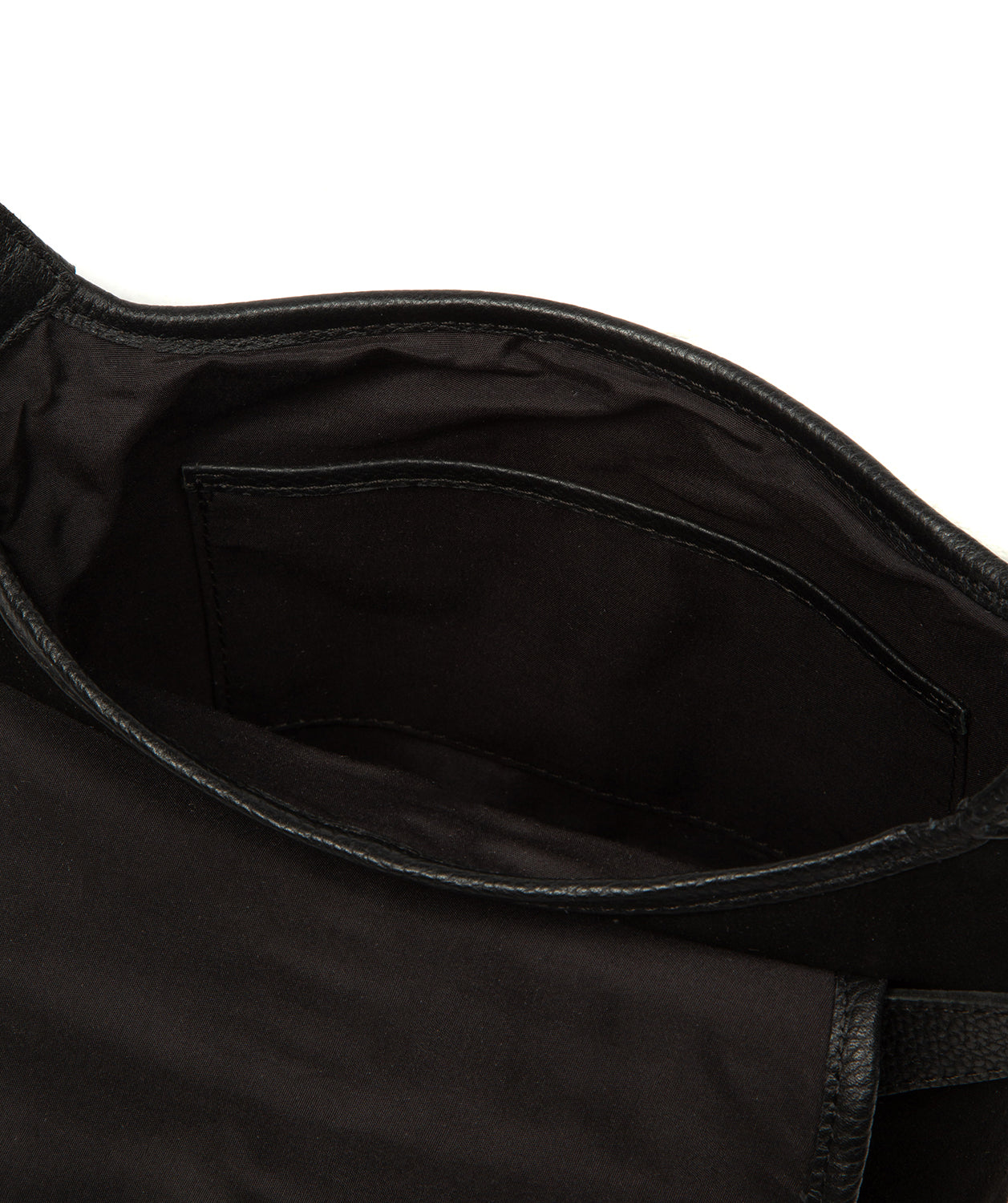 Back view Aveline black suede crossbody bag