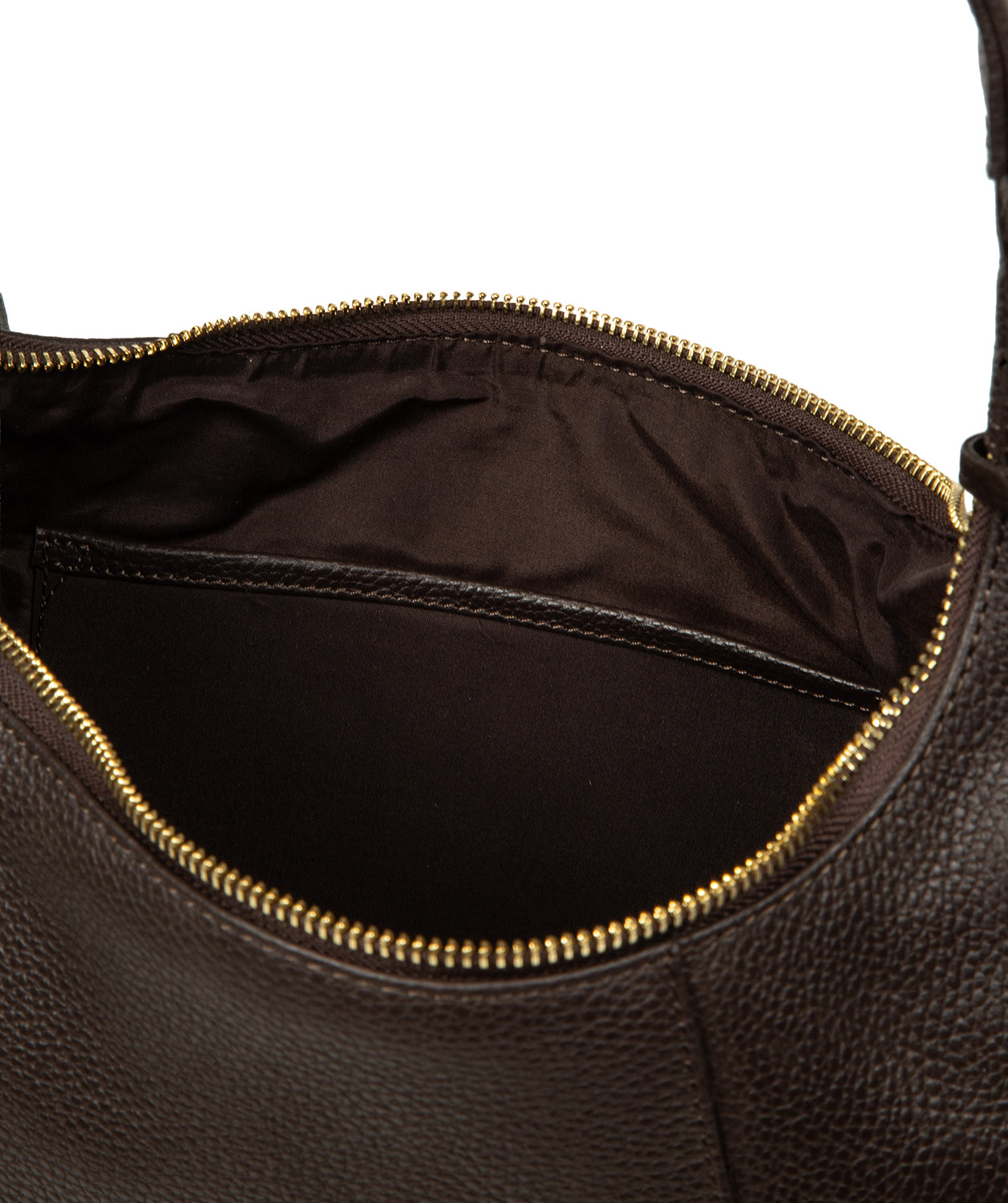 Hanging charm and embossed Pure Luxuries logo on front