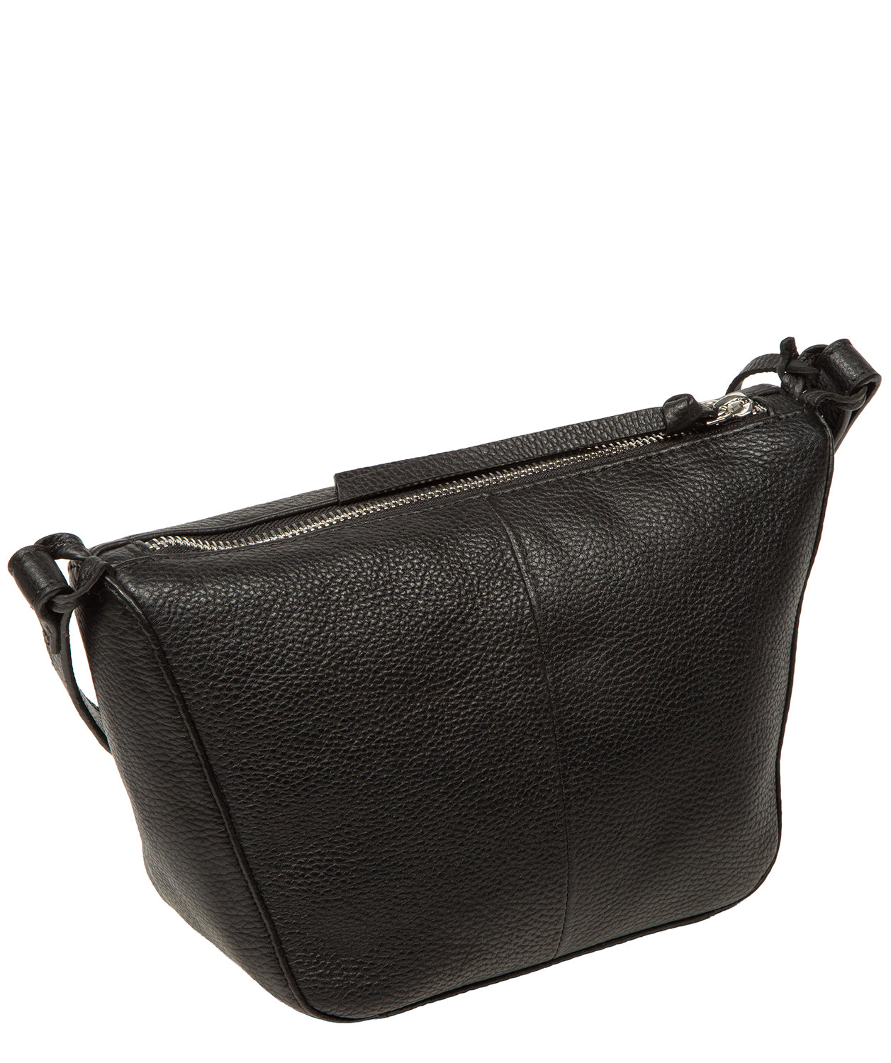 'Solene' Black Leather Cross Body Bag