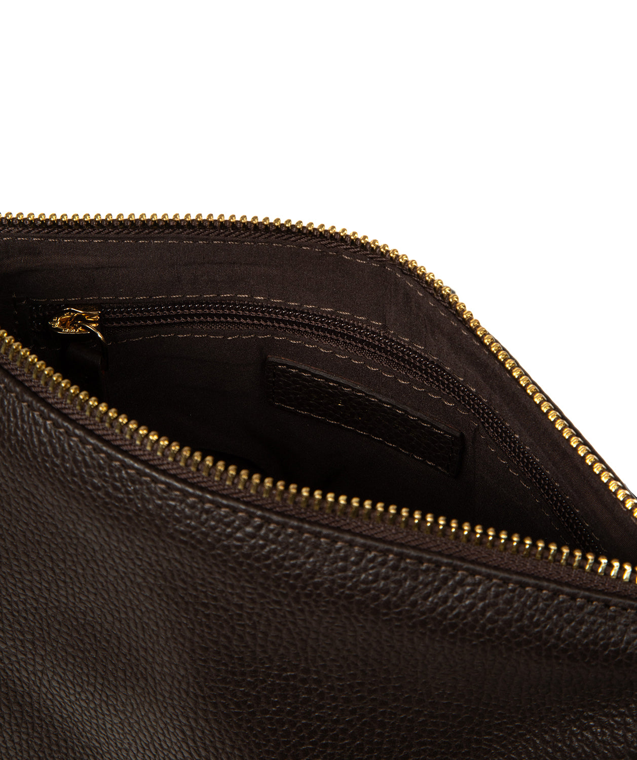'Solene' Espresso Leather Cross Body Bag