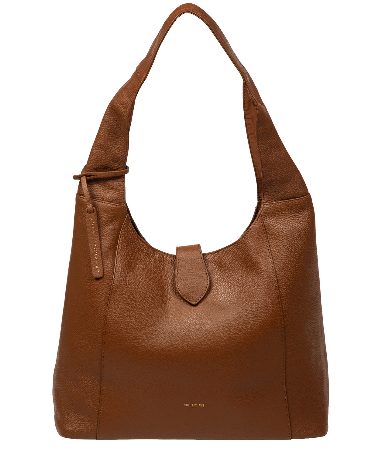 'Everly' Tan Leather Shoulder Bag