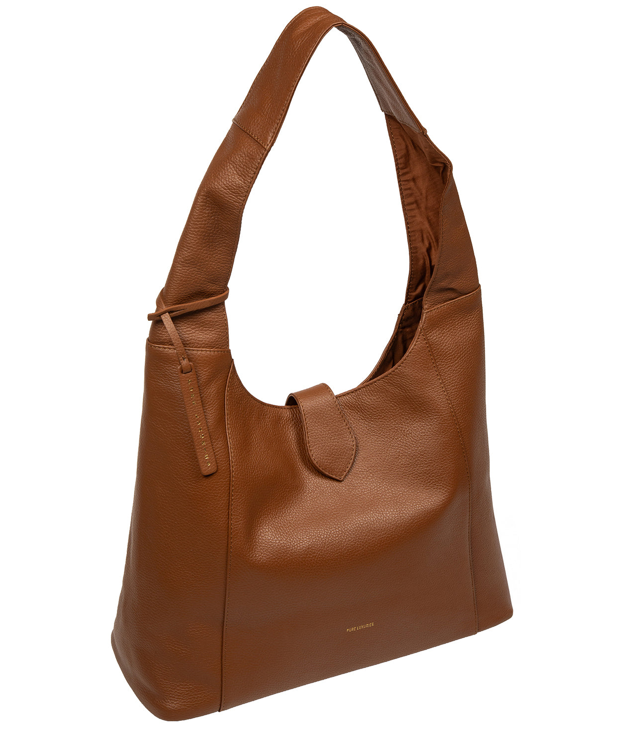'Everly' Tan Leather Shoulder Bag