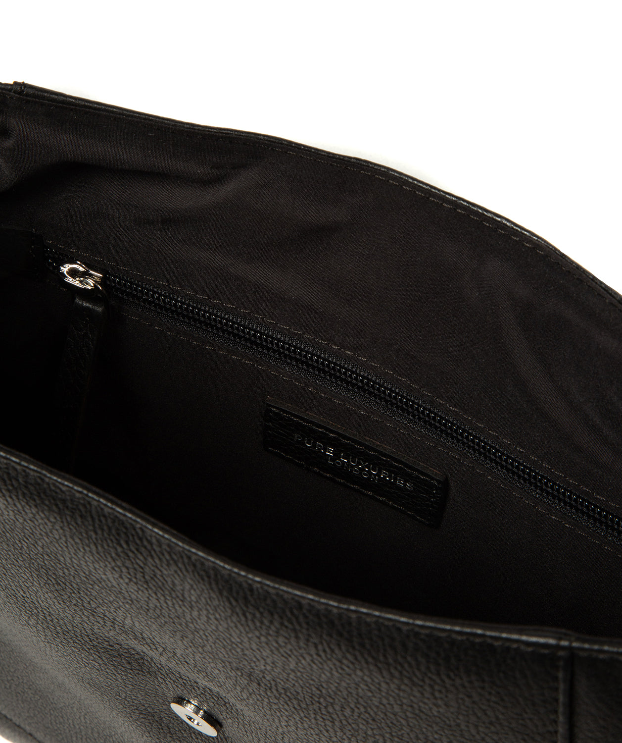Honour crossbody bag side profile showing pebble grain texture