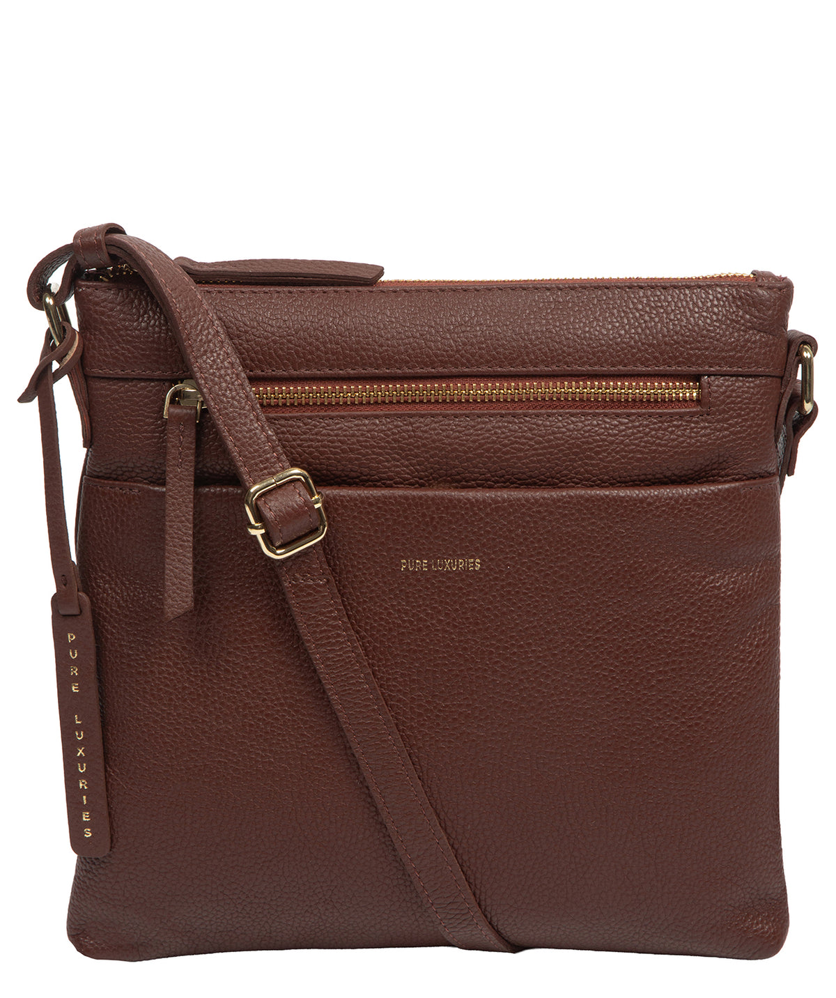 'Lucero' Rich Chestnut Leather Cross Body Bag