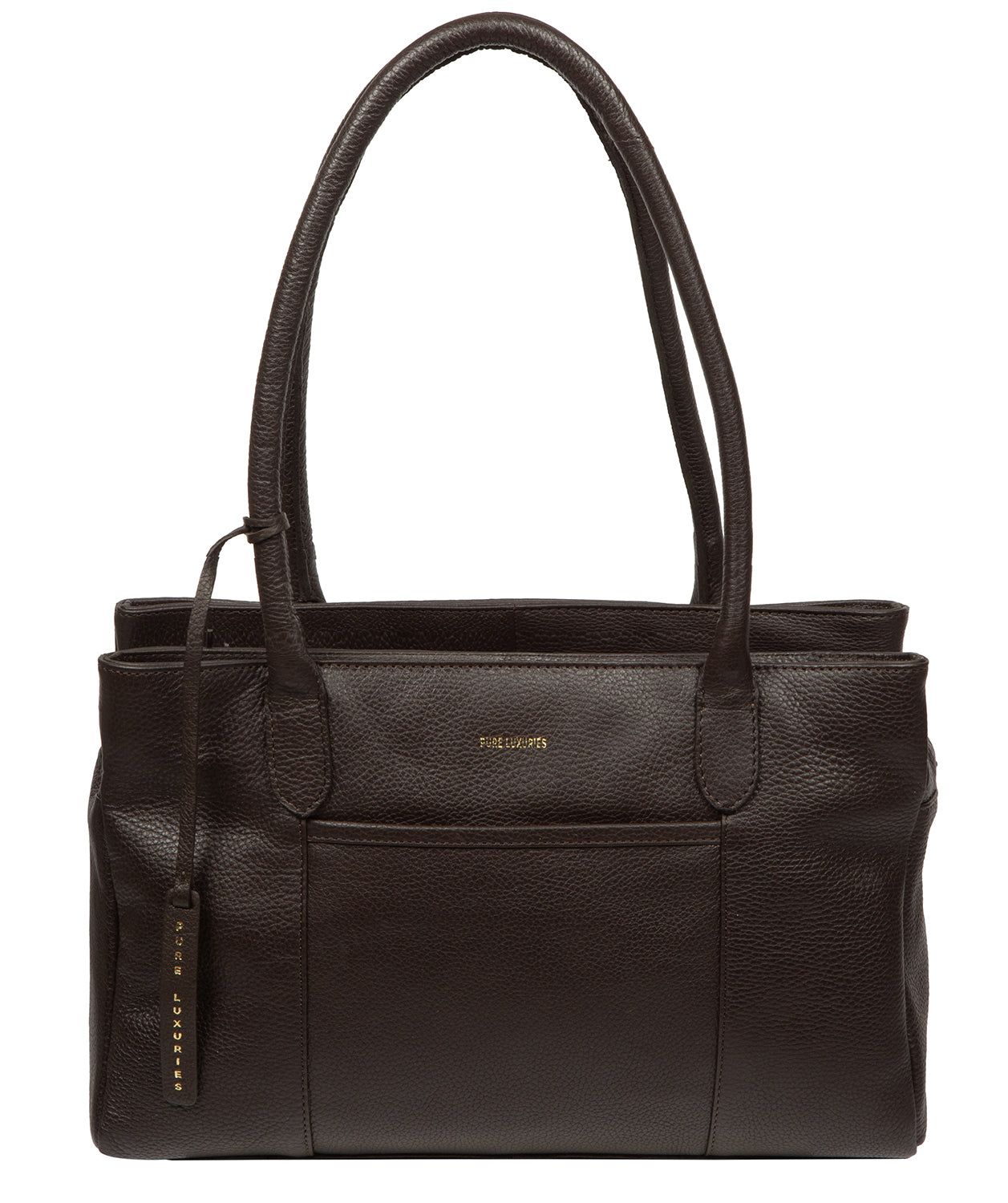 'Manon' Espresso Leather Handbag