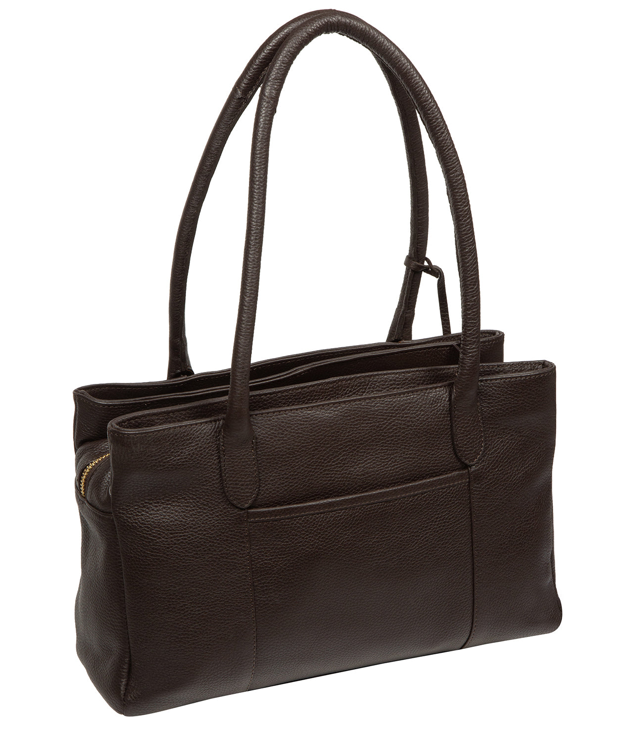 'Manon' Espresso Leather Handbag