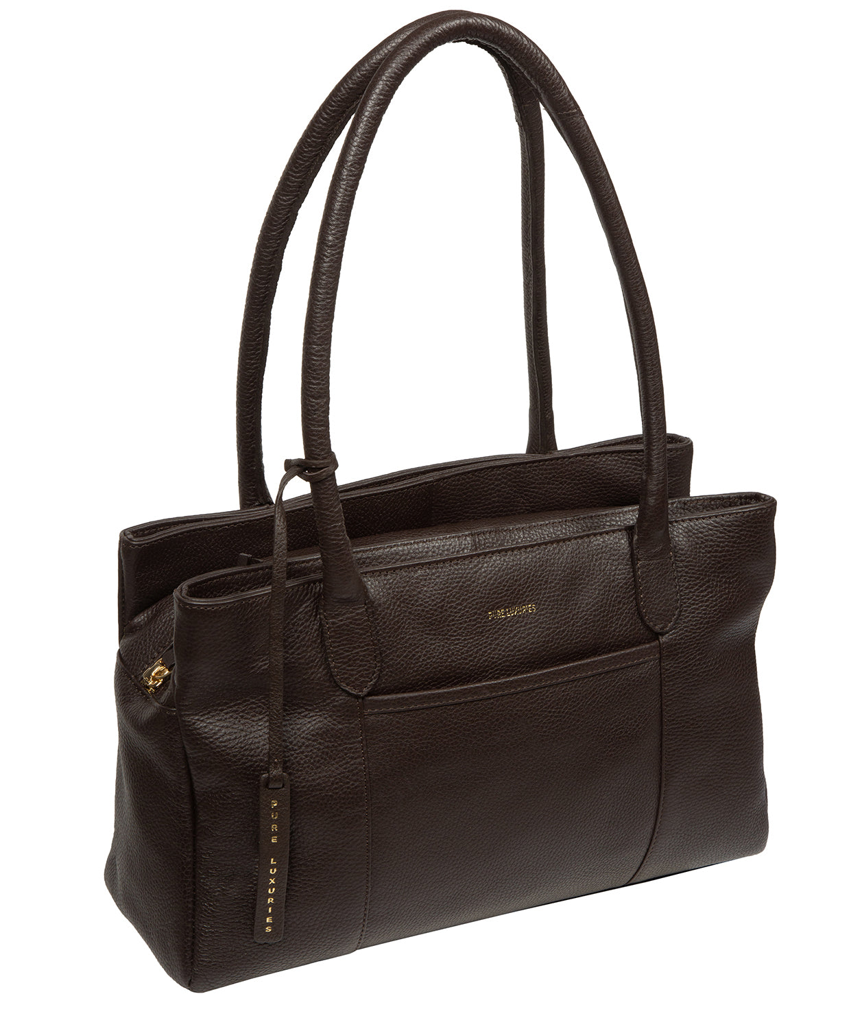 'Manon' Espresso Leather Handbag