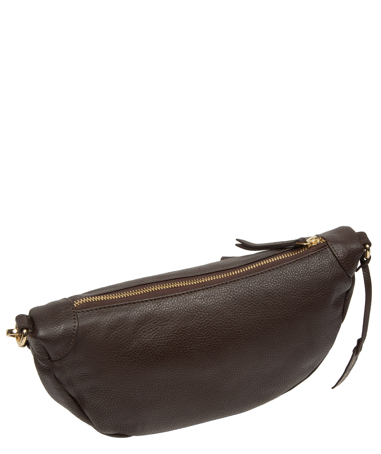 'Aubrey' Espresso Leather Cross Body Bag