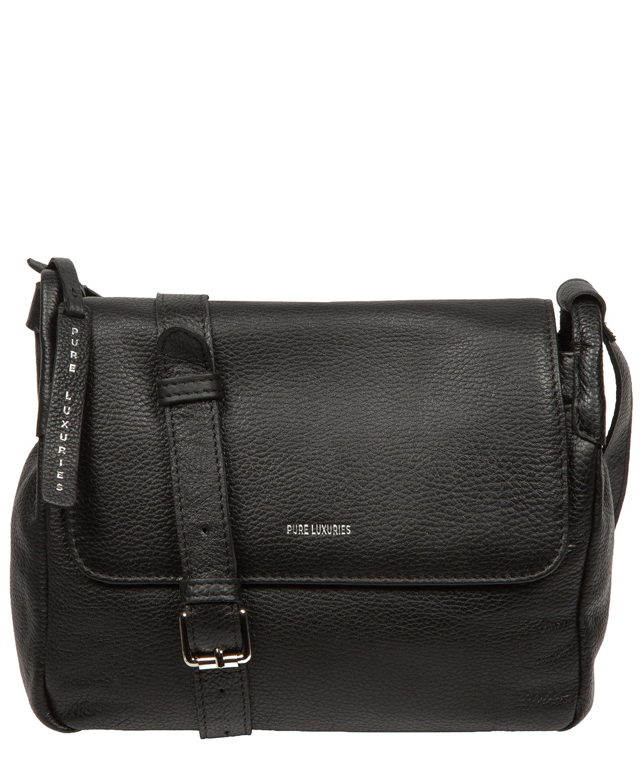 'Callie' Black Leather Cross Body Bag