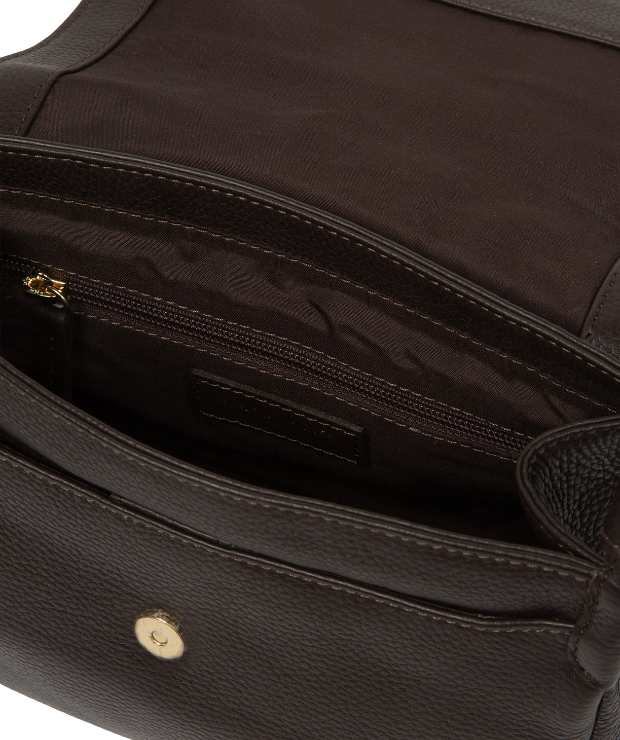'Callie' Espresso Leather Cross Body Bag